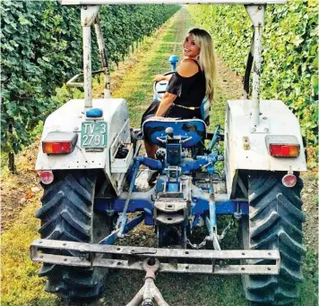  ??  ?? The X Tractor: She was the ultimate Uptown Girl, but now former supermodel Christie Brinkley, 63, claims she’s hooked on organic gardening at her £23 million home in The Hamptons, New York. She’s not even looking where she’s going . . .