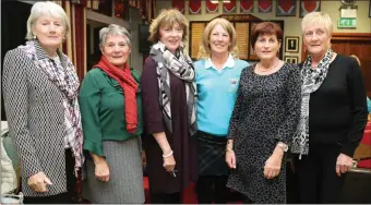  ??  ?? Ann O’Riordan, Abbie Buckley, Bernie O’Connor, Deirdre Sheehan, Kay Meade and Margaret Fitzgerald at the mindfulnes­s fundraiser.