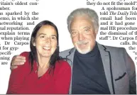  ??  ?? Dr Francesca Carpos with Tom Jones in a picture she posted on her Facebook page