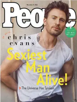  ?? TWITTER ?? Evans on the People magazine cover. –