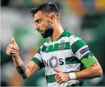  ??  ?? Portugal midfielder Bruno Fernandes has joined Manchester United from Sporting Lisbon.