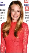  ??  ?? INSPIRATIO­N: TV presenter Cat Deeley