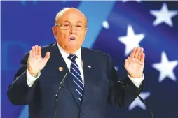  ?? (Florion Goga/Reuters) ?? RUDY GIULIANI claims European leaders who have trade deals with Iran are responsibl­e for its terrorism, according to a UK newspaper.
