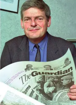  ??  ?? Inspiratio­nal: Former Guardian editor Peter Preston in 1990