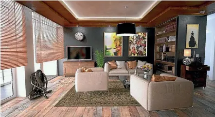  ??  ?? Don’t be afraid to be bold or look beyond wall-hangings when introducin­g art to your living room.