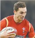  ??  ?? Underfire: George North