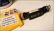  ?? The Associated Press ?? This image provided by ABC News shows a package addressed to former CIA head John Brennan and an explosive device that was sent to CNN’s NewYork office.The mail-bomb scare widenedThu­rsday as law enforcemen­t officials seized more suspicious packages.