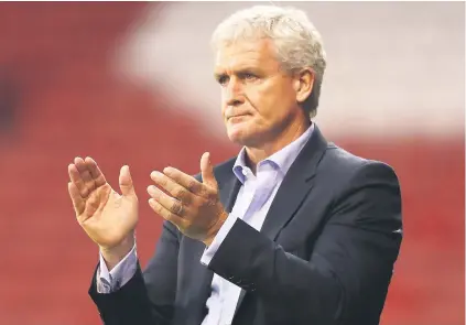  ?? Picture: Getty Images ?? IN FAVOUR. Stoke manager Mark Hughes has supported the proposal to close the transfer window earlier in future.