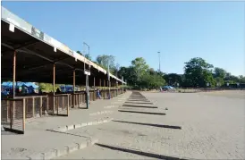  ??  ?? The Basch Street Terminus in Bulawayo was by yesterday afternoon deserted as commuter omnibuses moved out to pave way for the constructi­on of a mall at the site