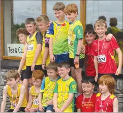  ?? ?? U11 boys Eoghan Finn, Thomas Burke, Noah Dunne and Niall Towey at the presentati­on.