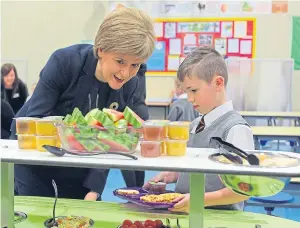  ?? Picture: Mark Sutherland. ?? Nicola Sturgeon has vowed to cut childhood obesity in Scotland by 50% by 2030.