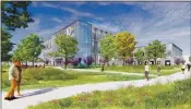  ?? 10X GENOMICS ?? A concept drawing shows the planned 10x Genomics office campus at 1701 Springdale Ave., in Pleasanton.