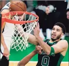  ?? Elise Amendola / Associated Press ?? Jayson Tatum and the Celtics host the Nets in Game 4 of their playoff series on Sunday night.