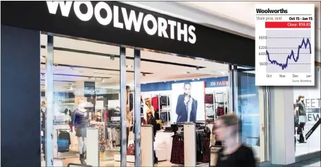  ?? PHOTO: SUPPLIED ?? Woolworths released its interim results in Cape Town yesterday and they don’t paint a happy picture.