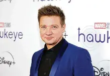  ?? THEO WARGO/GETTY IMAGES FOR DISNEY/TNS ?? Jeremy Renner attends the “Hawkeye” New York special fan screening at AMC Lincoln Square on Nov. 22, 2021, in New York.