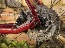  ??  ?? ABOVE Expect accuracy and solidity with Shimano’s rear mechanism