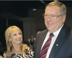  ?? RICHARD MARJAN ?? Don Atchison and his wife Mardele went through some tense moments during the 2012 election, but eventually celebrated his fourth term in office.