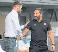  ??  ?? Derek McInnes with his opposite number in Rijeka, Igor Biscan