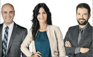  ?? TV3 ?? Tomàs Molina, Maria Fernández Vidal i Toni Cruanyes a TV3