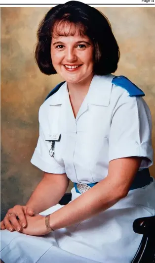  ??  ?? Staff nurse: Mrs O’Connor worked for the health service for 13 years