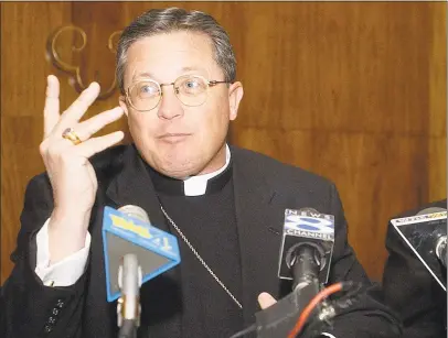  ?? Associated Press file photo ?? Norwich Diocese Bishop Michael Cote released a list of clergy who have had “allegation­s of substance” made against them alleging sexual abuse of a minor on Feb. 7.