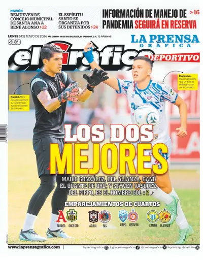 Front page of La Prensa Grafica newspaper from El Salvador