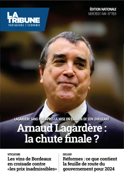 Front page of La Tribune newspaper from France