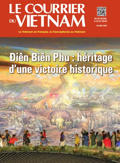 Front page of Le Courrier du Vietnam newspaper from Vietnam