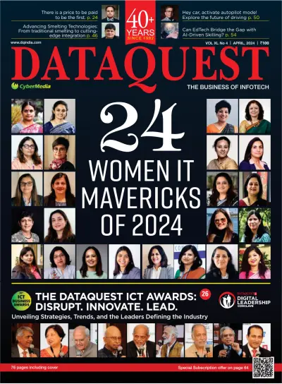 Front page of Dataquest newspaper from India