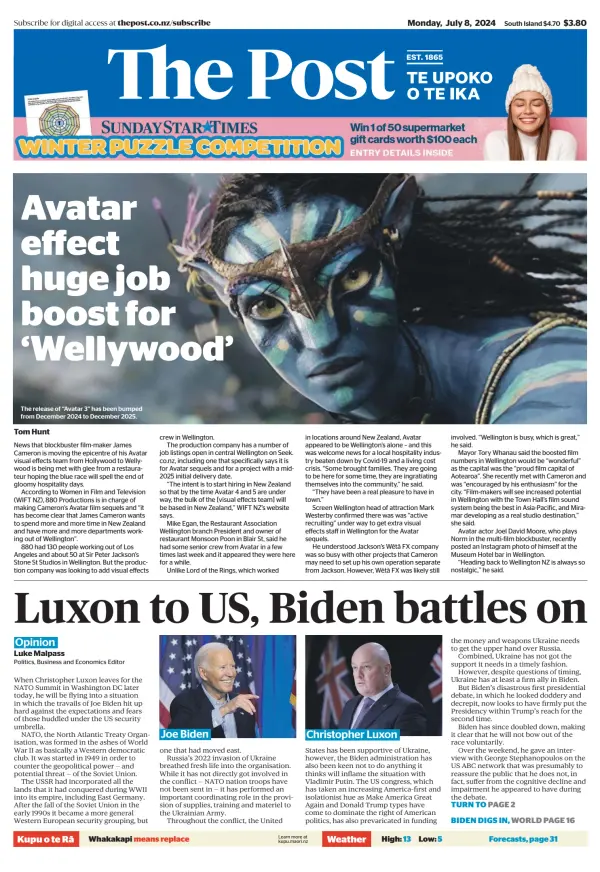 Read full digital edition of The Dominion Post Digital edition newspaper from New Zealand