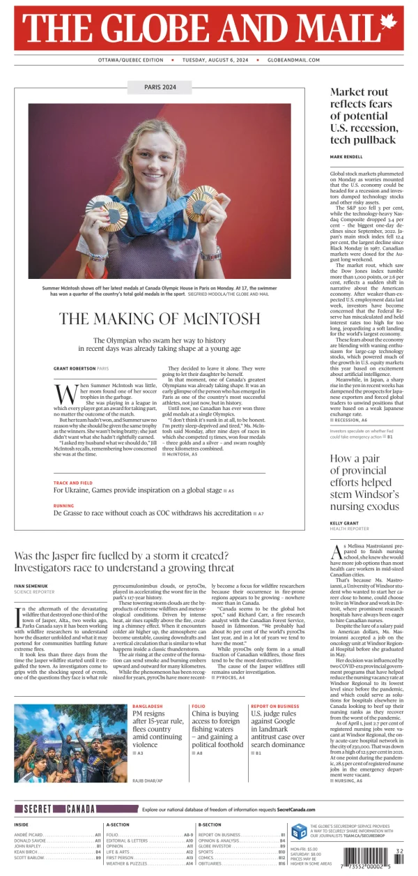 Read full digital edition of Globe and Mail newspaper from Canada