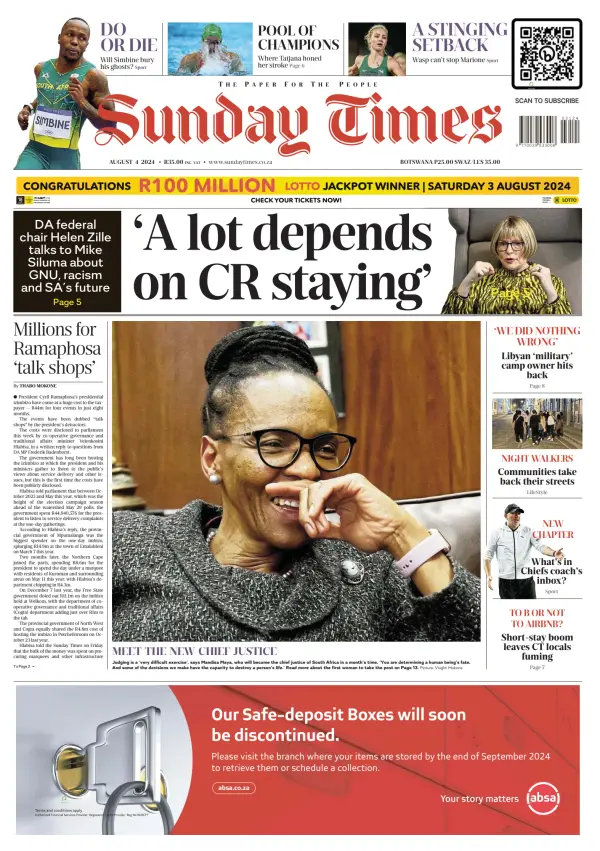 Read full digital edition of Sunday Times of Johannesburg newspaper from South Africa