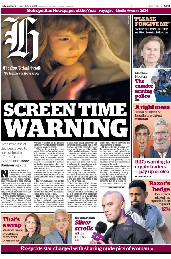 Read full digital edition of New Zealand Herald newspaper from New Zealand