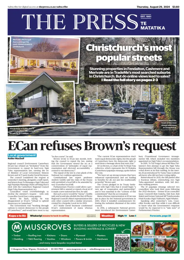 Read full digital edition of The Press (New Zealand) newspaper from New Zealand