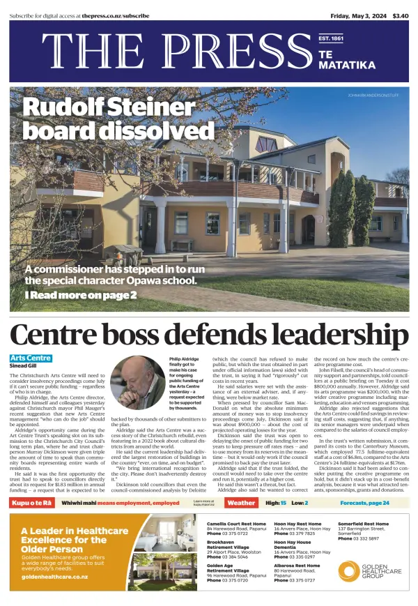 Read full digital edition of The Press (New Zealand) newspaper from New Zealand