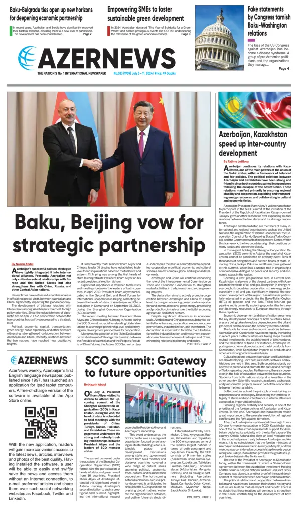 Read full digital edition of Azer News newspaper from Azerbaijan