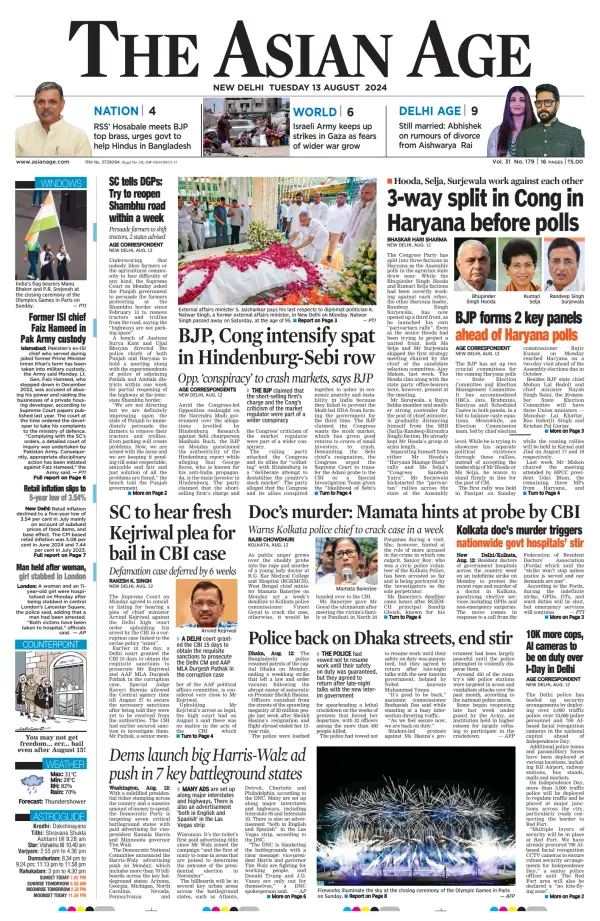 Read full digital edition of The Asian Age newspaper from India