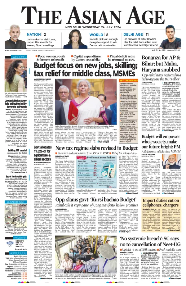 Read full digital edition of The Asian Age newspaper from India