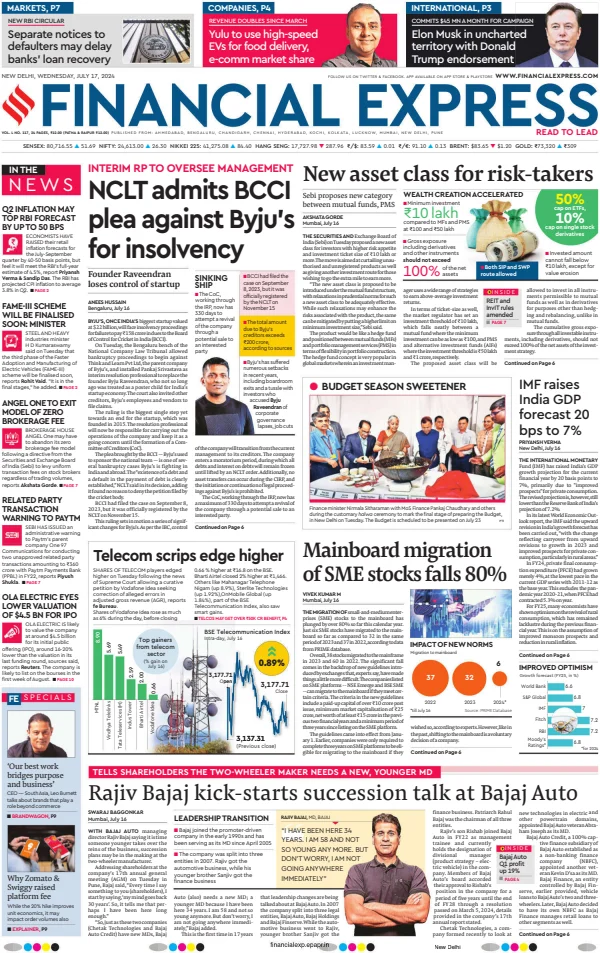 Read full digital edition of The Financial Express newspaper from India