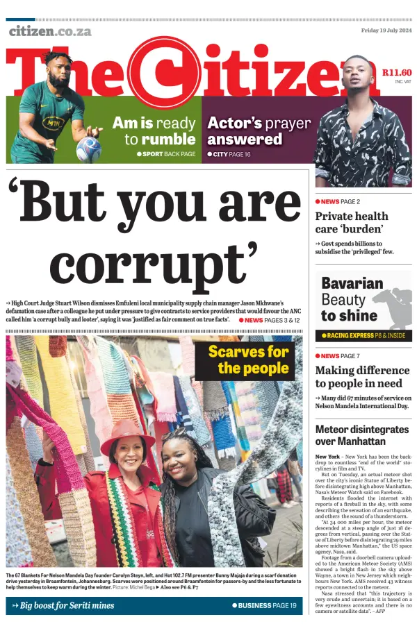 Read full digital edition of The Citizen newspaper from South Africa