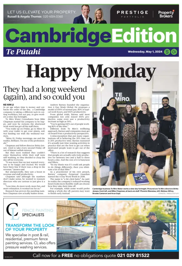 Read full digital edition of Cambridge Edition newspaper from New Zealand