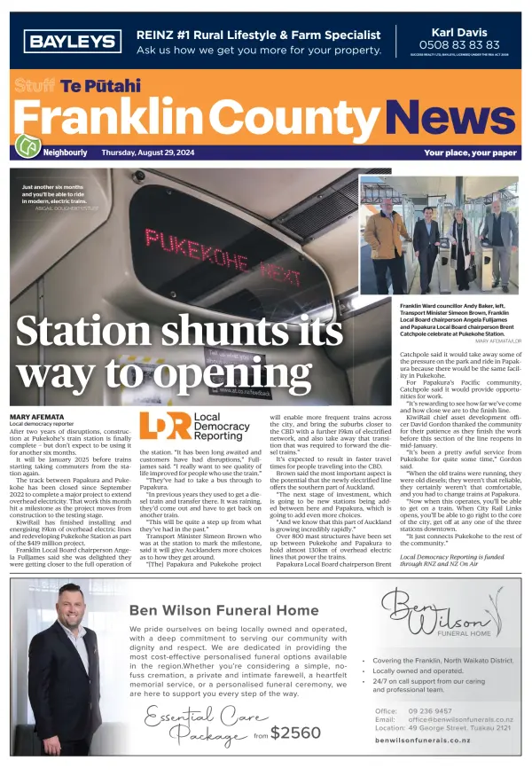 Read full digital edition of Franklin County News newspaper from New Zealand