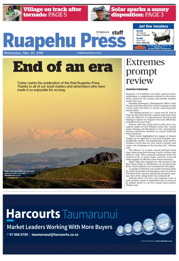 Read full digital edition of Ruapehu Press newspaper from New Zealand