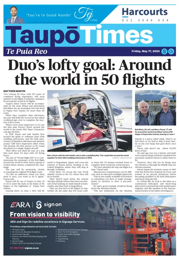 Read full digital edition of Taupo Times newspaper from New Zealand