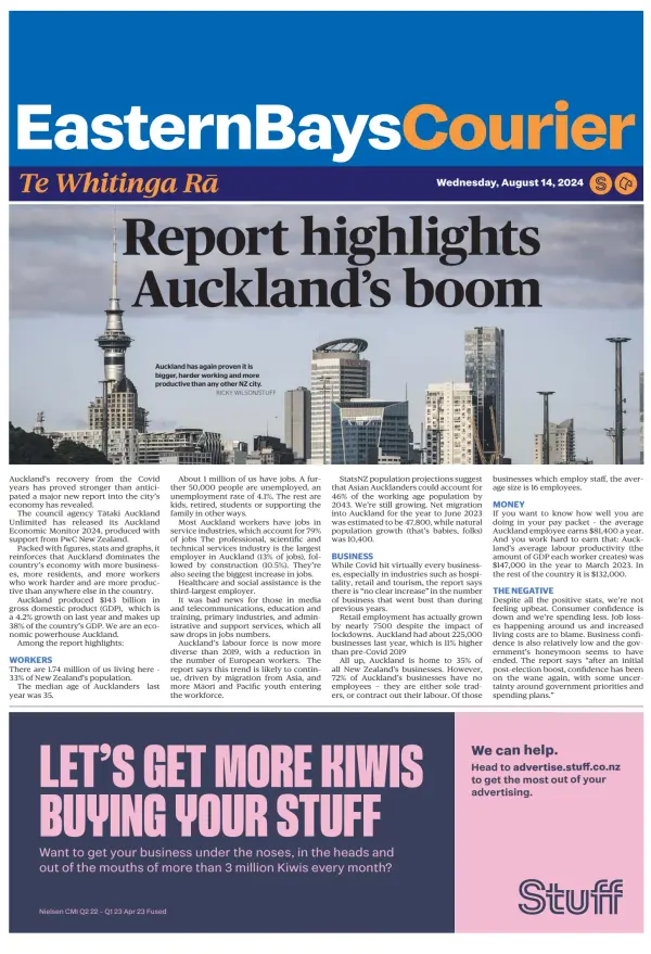 Read full digital edition of East and Bays Courier newspaper from New Zealand