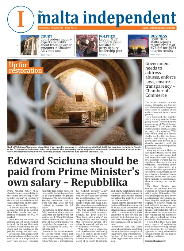 Read full digital edition of Malta Independent newspaper from Malta