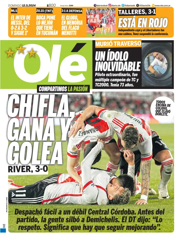 Read full digital edition of Ole newspaper from Argentina