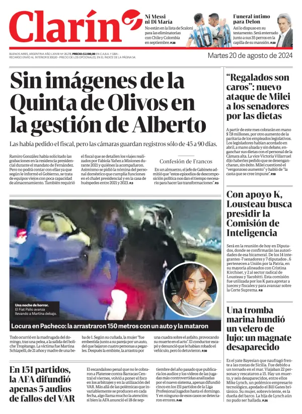 Read full digital edition of Clarin newspaper from Argentina