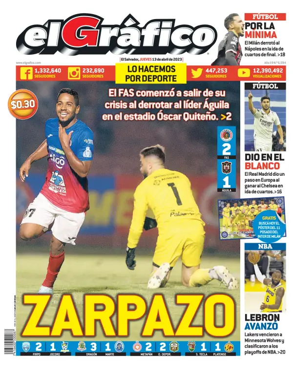 Read full digital edition of El Grafico newspaper from El Salvador