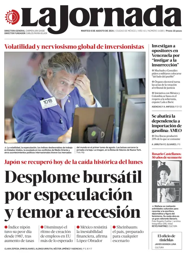 Read full digital edition of La Jornada newspaper from Mexico